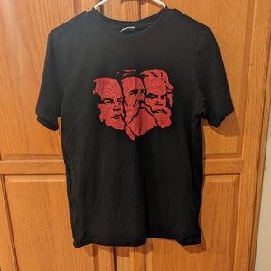 Black T-Shirt with Red Graphic
